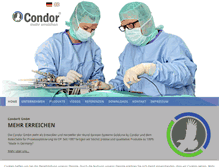 Tablet Screenshot of condor-med.de